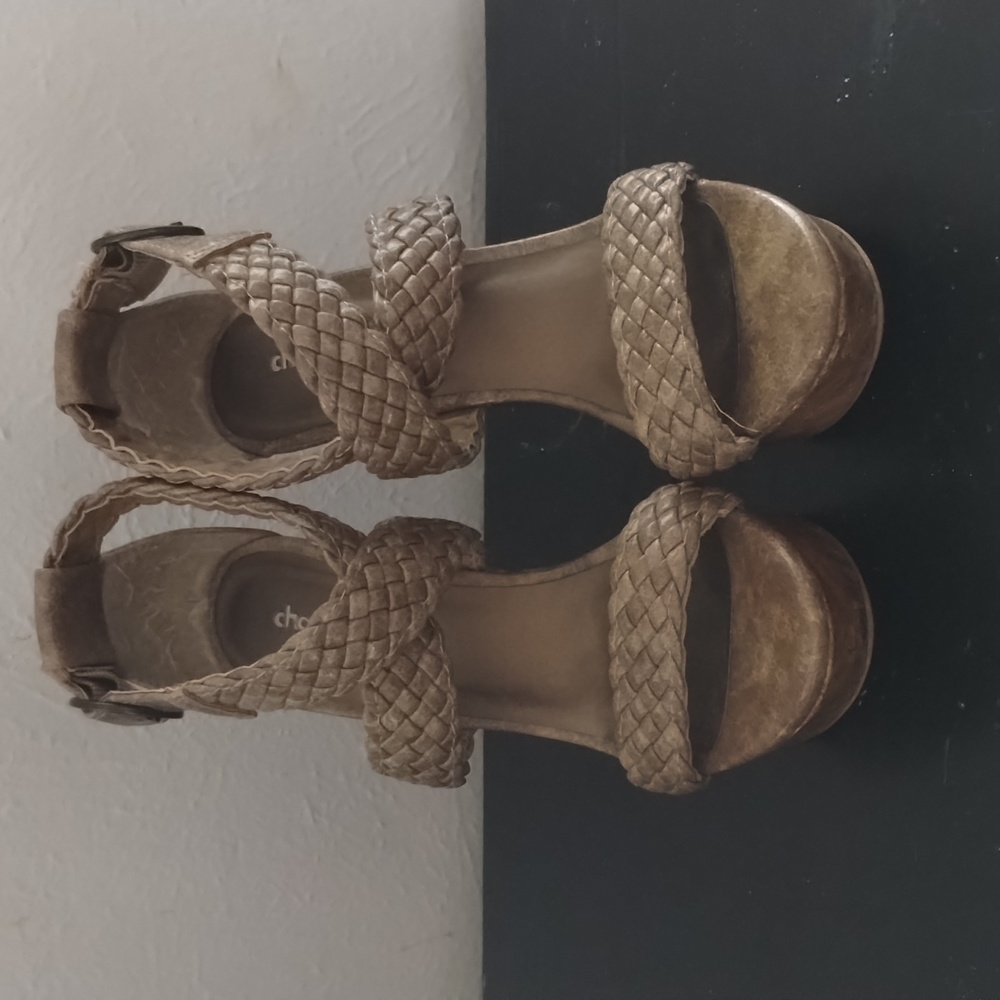 Charlotte Russe 6.5 platform sandals light brown!